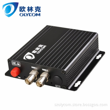 2 Channel Video, Single Fiber, FC Connectoe, Video Optical Converter for Analog Cameras
